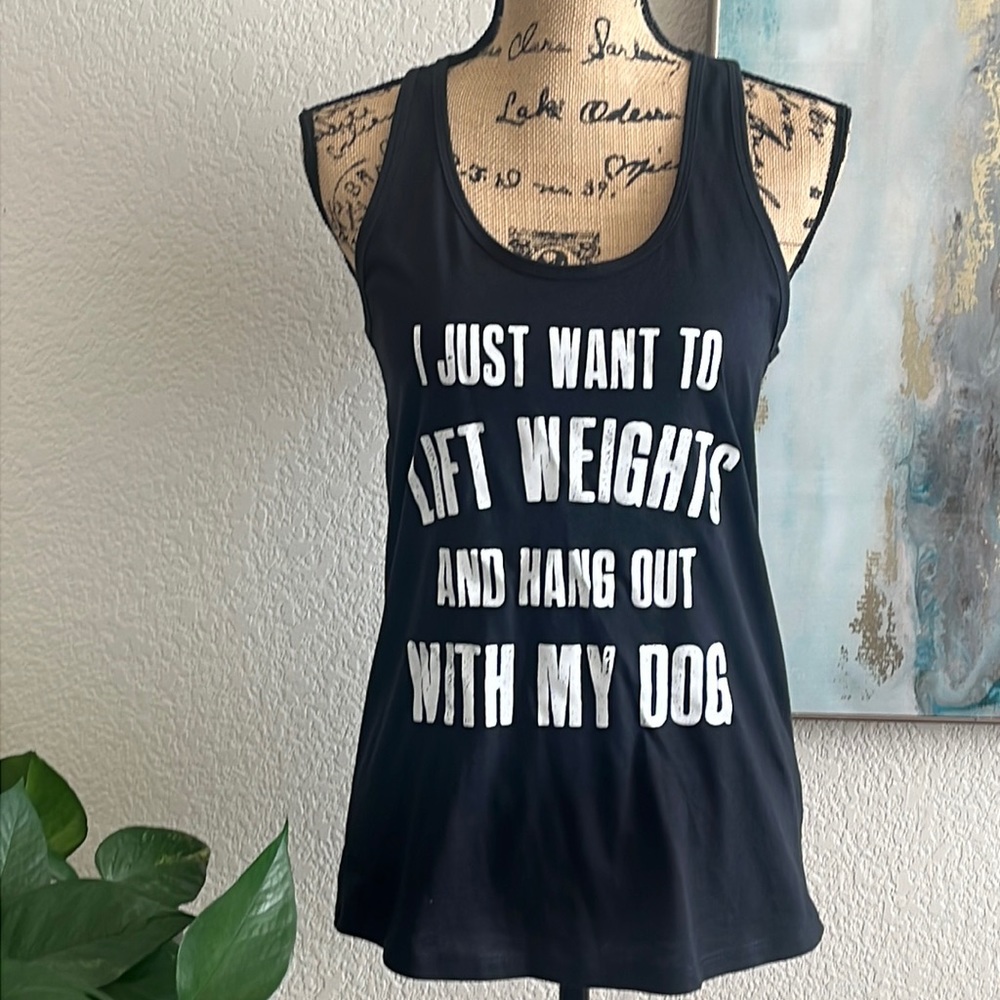 NWT life and lemons company 
Tank top (I Just Want To Lift Weights 
And